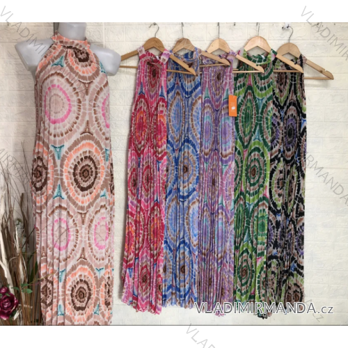 Šaty dlhé bez rukávu dámske (S/M ONE SIZE) TALIANSKA MÓDA IMPGM23104992