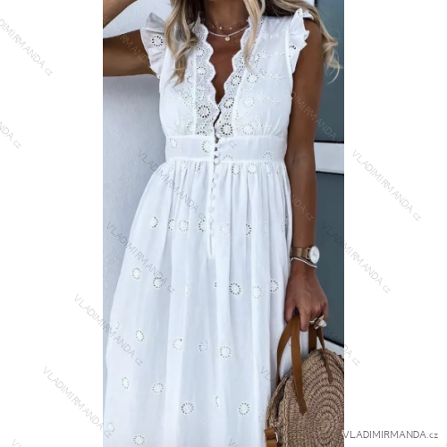 Šaty dlhé bez rukávu dámske (S/M ONE SIZE) TALIANSKA MÓDA IMPGM26374