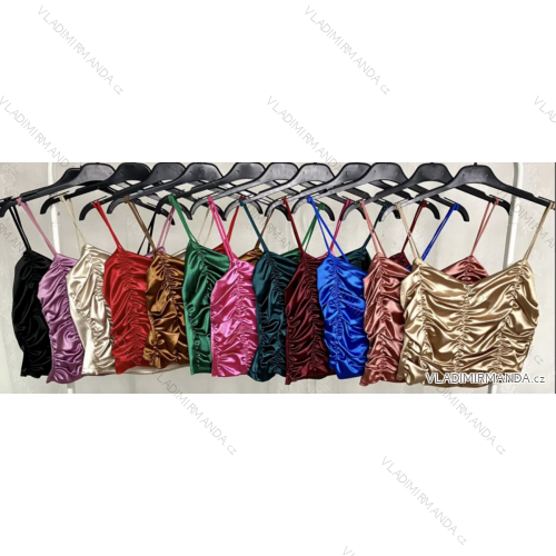Top croptop na ramienka dámsky (S/M ONE SIZE) TALIANSKA MÓDA IMPLP2330610045