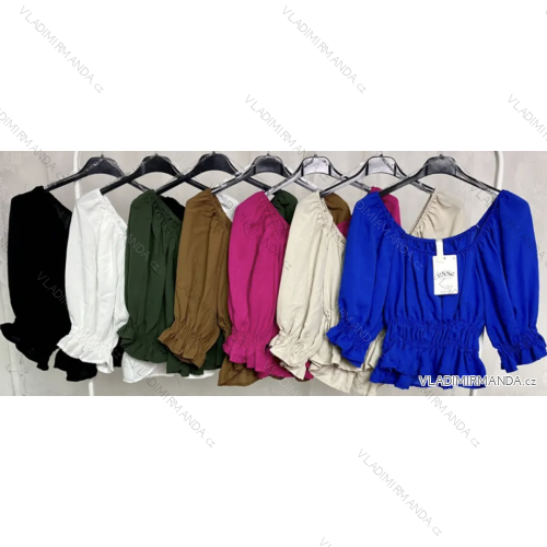 Top croptop dlhý rukáv dámsky (S/M ONE SIZE) TALIANSKA MÓDA IMPLP2379001065