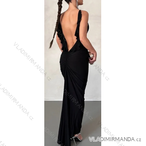 Šaty dlhé elegantné spoločenské na ramienka dámske (S/M ONE SIZE) TALIANSKA MÓDA IMPLP2361160010