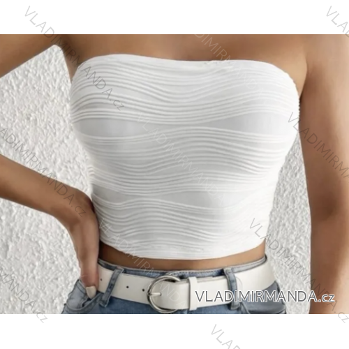 Top croptop carmen bez rukávov dámsky (S/M ONE SIZE) TALIANSKA MÓDA IMPLP2362310055