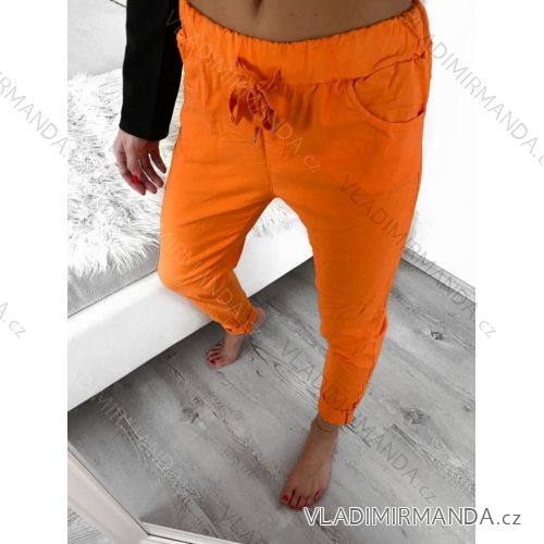 Nohavice dlhé strečové dámske (S/M ONE SIZE) TALIANSKA MóDA IM523002/DU S/M oranžová