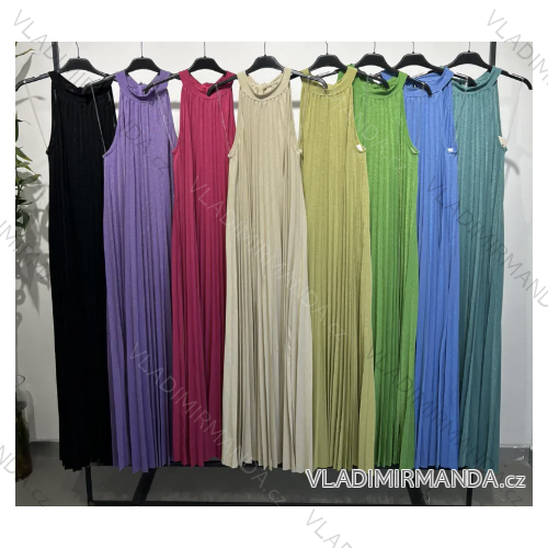 Šaty dlhé bez rukávu dámske (S/M ONE SIZE) TALIANSKA MÓDA IMPLM2313720