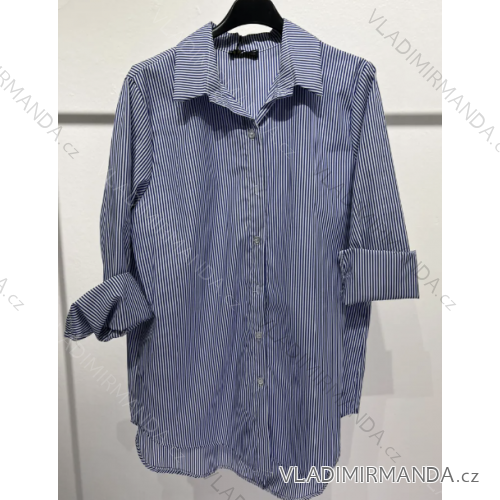 Košeľa dlhý rukáv dámske prúžok (S/M ONE SIZE) TALIANSKA MÓDA IMPLM2338630