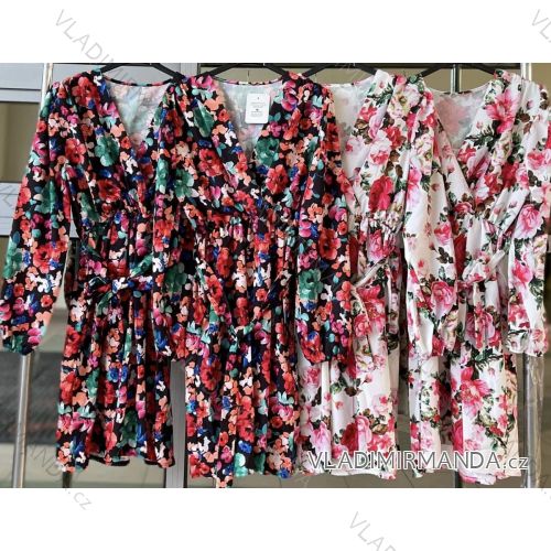 Šaty letný dlhý rukáv dámske (S/M ONE SIZE) TALIANSKA MÓDA IMWKK231080