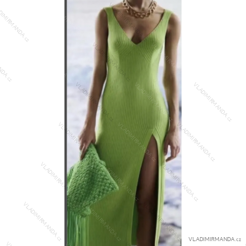 Šaty dlhé elegantné na ramienka dámske (S/M ONE SIZE) TALIANSKA MÓDA IMPMG233900