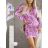 Šaty letné elegantný dlhý rukáv dámske (S/M ONE SIZE) TALIANSKA MÓDA IMWGS231128