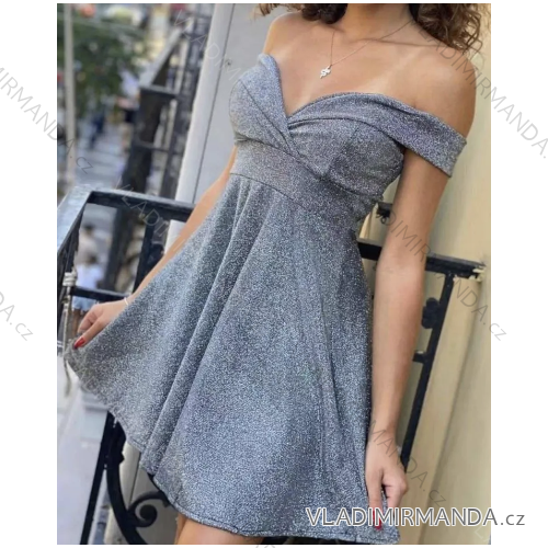 Šaty elegantný carmen dámske (S/M ONE SIZE) TALIANSKA MÓDA IMPCF2320438bri