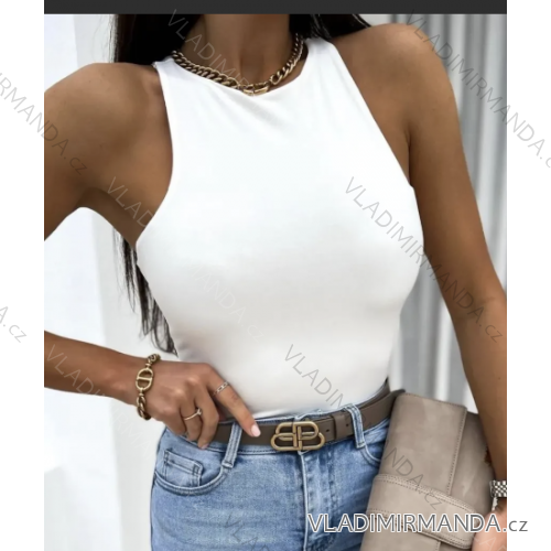 Body bez rukávu dámska (S/M ONE SIZE) TALIANSKA MÓDA IMPMG238105MICRO