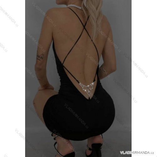 Šaty elegantné na ramienka dámske (S/M ONE SIZE) TALIANSKA MÓDA IMPMG233157