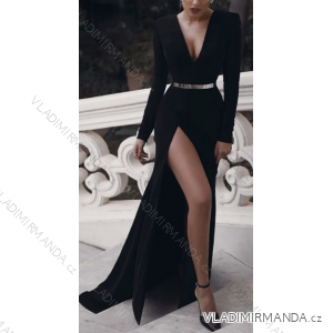 Šaty dlhé elegantný dlhý rukáv dámske (S/M ONE SIZE) TALIANSKA MÓDA IMPCF2326635