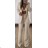 Súprava elegantné nohavice dlhé a sako dlhý rukáv dámske (S/M ONE SIZE) TALIANSKA MÓDA IMPCF2351315-2/51316-2