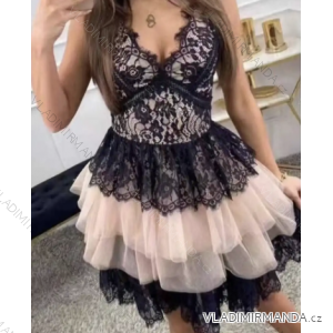 Šaty elegantné spoločenské na ramienka dámske (S/M ONE SIZE) TALIANSKA MÓDA IMPCF23CH2105