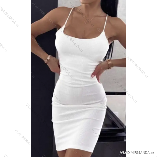 Šaty elegantné na ramienka dámske (S/M ONE SIZE) TALIANSKA MÓDA IMPCF2322568-22