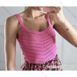 Top croptop na ramienka dámsky (S/M ONE SIZE) TALIANSKA MÓDA IMPBB23Y18010
