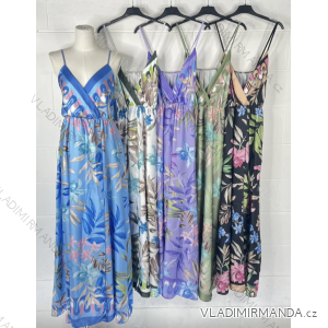 Šaty letné dlhé na ramienka dámske (S/M ONE SIZE) TALIANSKA MÓDA IMPBB230818f