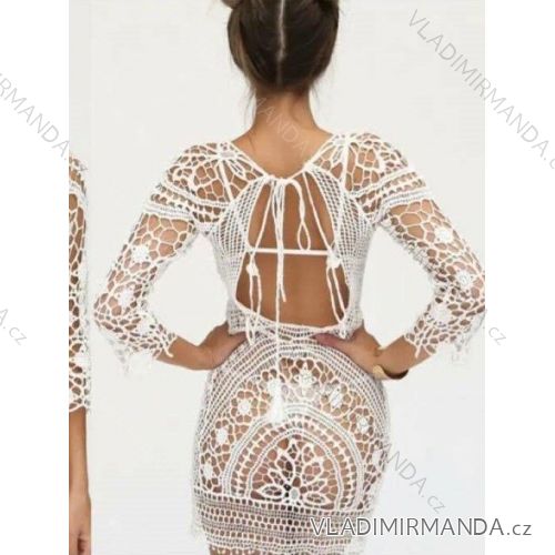 Prehoz pončo plážové dlhý rukáv dámske (S/M ONE SIZE) TALIANSKA MÓDA IMWD231274