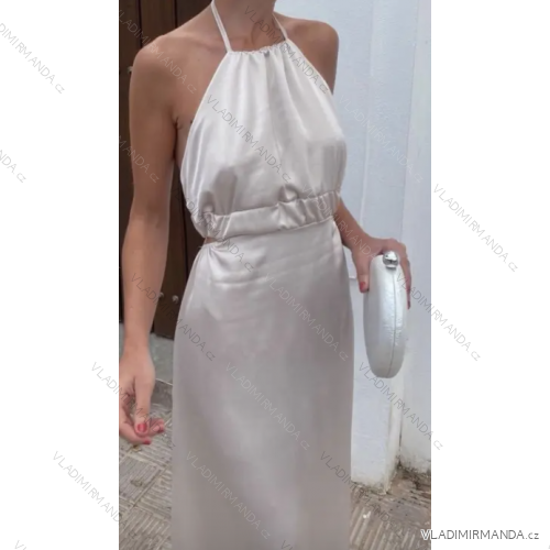 Šaty dlhé elegantné bez rukávov dámske (S/M ONE SIZE) TALIANSKA MÓDA IMPGM236063