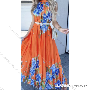 Šaty dlhé elegantné skladané bez rukávov dámske (S/M ONE SIZE) TALIANSKA MÓDA IMPGM2323665