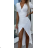 Šaty dlhé elegantný krátky rukáv dámske (S/M ONE SIZE) TALIANSKA MÓDA IMPGM236070
