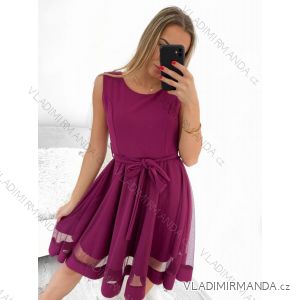 Šaty elegantní letní bez rukávu dámské (S/M/L ONE SIZE) ITALSKÁ MÓDA IM322SIMONE