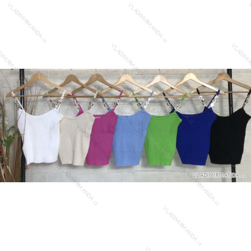 Top croptop na ramienka dámsky (S/M ONE SIZE) TALIANSKA MÓDA IMPGM237223