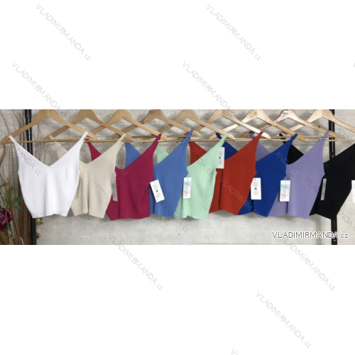 Top croptop na ramienka dámsky (S/M ONE SIZE) TALIANSKA MÓDA IMPGM231085