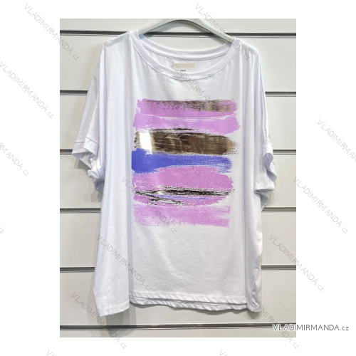 Tričko krátky rukáv dámske (S/M ONE SIZE) TALIANSKA MÓDA IMPSH2323063A