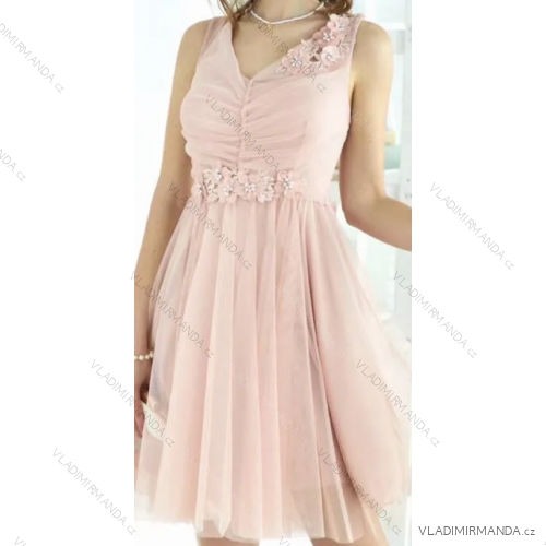 Šaty elegantné spoločenské bez rukávu dámske (S/M ONE SIZE) TALIANSKA MÓDA IMPSH238792