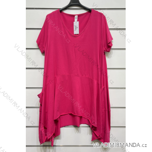 Tunika oversize krátky rukáv dámska (S/M ONE SIZE) TALIANSKA MÓDA IMPSH2322064A