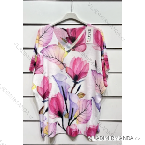 Tunika oversize krátky rukáv dámska (S/M ONE SIZE) TALIANSKA MÓDA IMPSH230260-1