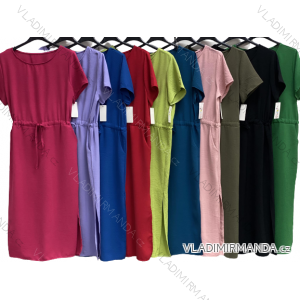 Šaty letné športové krátky rukáv dámske (S/M/L/XL ONE SIZE) TALIANSKA MÓDA IMC23246