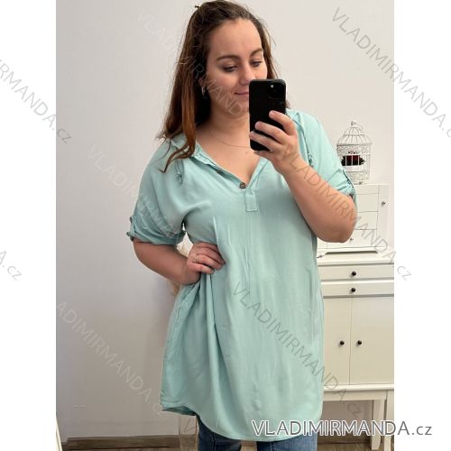 Tunika/šaty s kapucňou dlhý rukáv dámska nadrozmer (2XL/3XL ONE SIZE) TALIANSKA MóDA IM423IRIS
