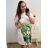 Šaty krátky rukáv dámske nadrozmer (XL/2XL/3XL ONE SIZE) TALIANSKA MóDA IM423MESSINA/DU 2XL/3XL zelená