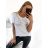 Tričko krátky rukáv dámske (S/M ONE SIZE) TALIANSKA MÓDA IMM23BR24151-1/DU
