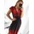 Šaty dlhé elegantný icecool krátky rukáv dámske (M/L, XL/XXL) AINUOSI TALIANSKA MODA IMB239970/DR XL/XXL červená