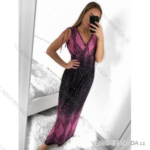 Šaty dlhé letné icecool bez rukávov dámske (M/L, XL/XXL) AINUOSI TALIANSKA MODA IMB239962