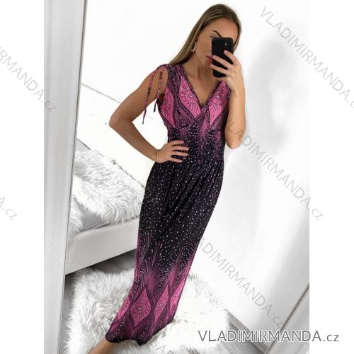 Šaty dlhé letné icecool bez rukávov dámske (M/L, XL/XXL) AINUOSI TALIANSKA MODA IMB239962