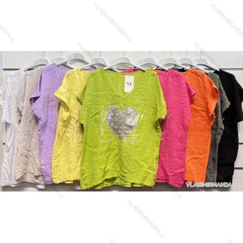 Tunika oversize krátky rukáv dámska (S/M ONE SIZE) TALIANSKA MÓDA IMPSH2322161
